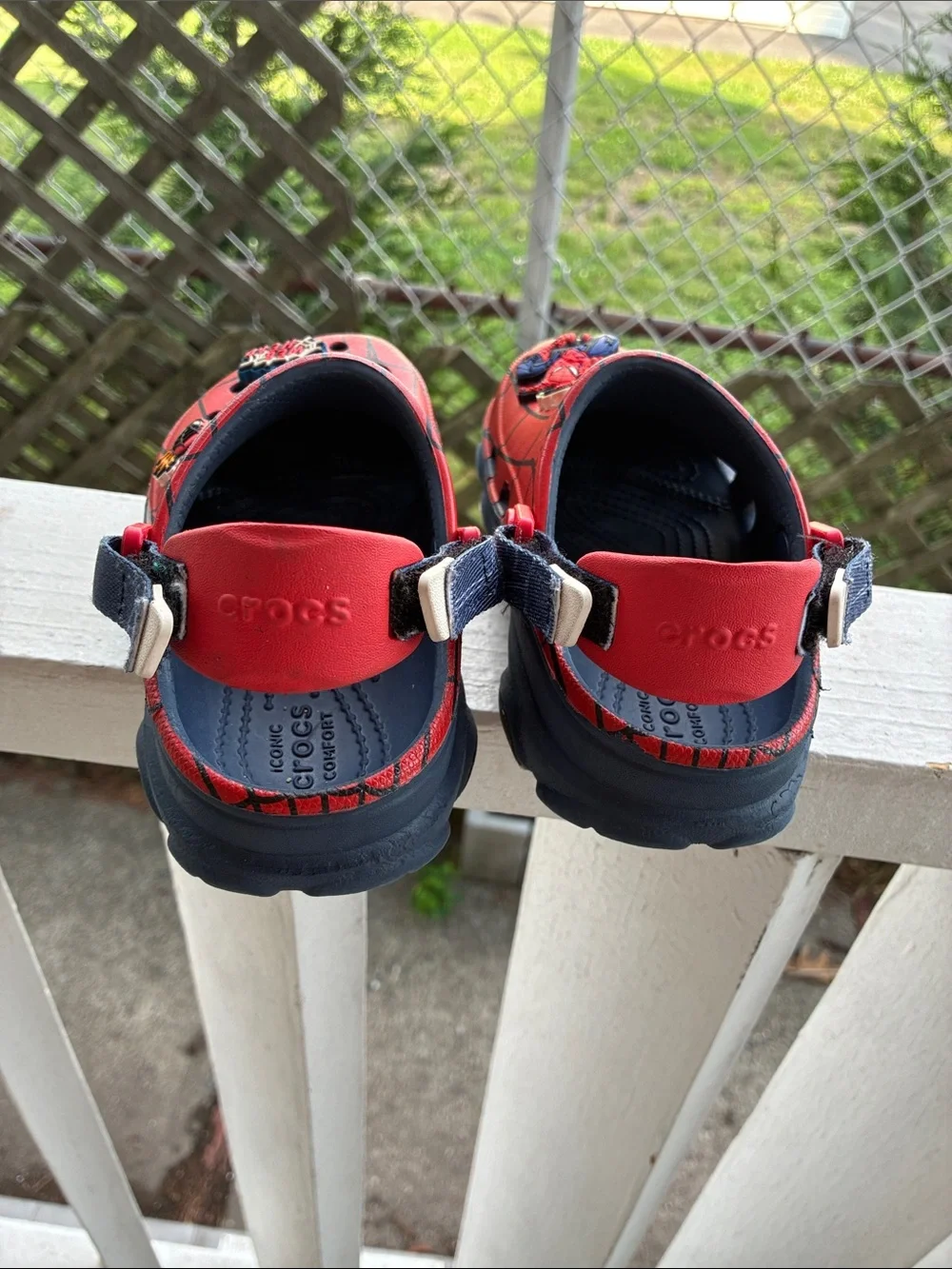 CROCS Kids Red Spider-Web with Superhero Charms